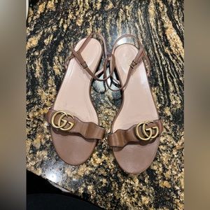 Gucci brown sandals size 37